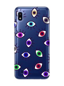 Прозорий чохол на Samsung Galaxy A10 (2019) A105 :: Різнокольорові очі (принт 336)