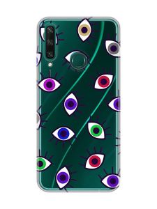 Прозорий чохол на Huawei Y6p :: Різнокольорові очі (принт 336)
