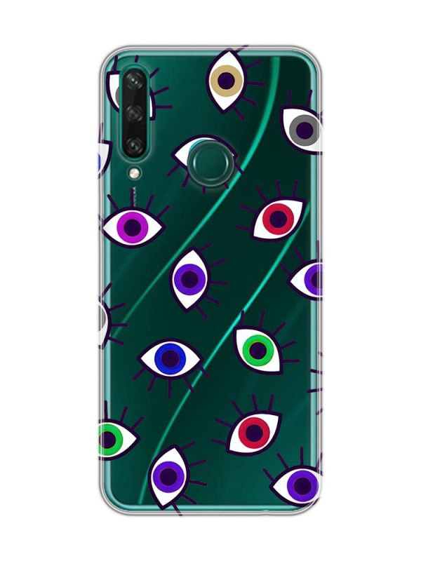 Прозорий чохол на Huawei Y6p :: Різнокольорові очі (принт 336)