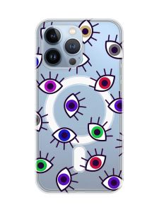 Магнітний чохол на iPhone 13 Pro (6.1) із підтримкою MagSafe :: Різнокольорові очі (принт 336)