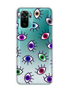 Прозорий чохол на Xiaomi Redmi Note 10 / Note 10s  :: Різнокольорові очі (принт 336)