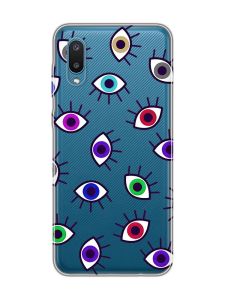 Прозорий чохол на Samsung Galaxy A02/A022 (2021) :: Різнокольорові очі (принт 336)