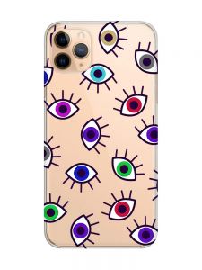 Прозорий чохол на iPhone 11 Pro Max (6,5) :: Різнокольорові очі (принт 336)