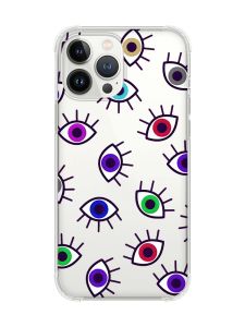 Чохол із потовщеними кутами на iPhone 14 Pro Max :: Різнокольорові очі (принт 336)