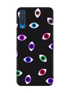 Матовий чорний чохол на Samsung Galaxy A50 (2019) A505/A30s :: Різнокольорові очі (принт 336)