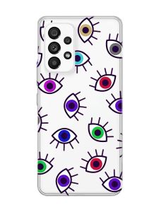 Прозорий чохол на Samsung Galaxy A53  :: Різнокольорові очі (принт 336)
