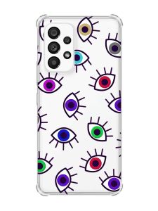 Чохол з потовщеними кутами на Samsung Galaxy A53 :: Різнокольорові очі (принт 336)