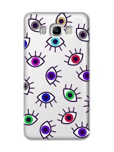 Прозорий чохол на Samsung Galaxy J7(2016) J710 :: Різнокольорові очі (принт 336)