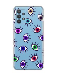 Прозорий чохол на Samsung Galaxy A32 :: Різнокольорові очі (принт 336)