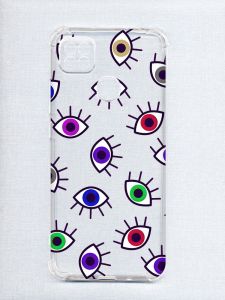 Чохол з потовщеними кутами на Xiaomi Redmi 9C/10A :: Різнокольорові очі (принт 336)