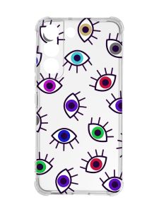 Чохол із потовщеними кутами на Samsung Galaxy S22 :: Різнокольорові очі (принт 336)