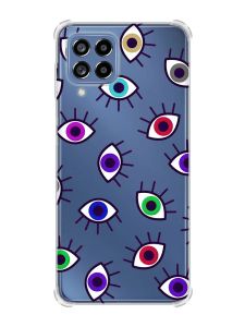 Чохол з потовщеними кутами на Samsung Galaxy M53 (M536) 5G :: Різнокольорові очі (принт 336)