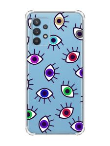 Чохол з потовщеними кутами на Samsung Galaxy A32 :: Різнокольорові очі (принт 336)