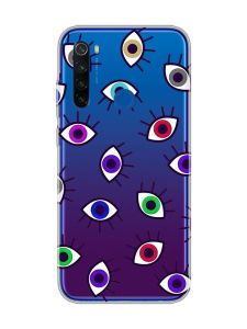 Прозорий чохол на Xiaomi Redmi Note 8T :: Різнокольорові очі (принт 336)