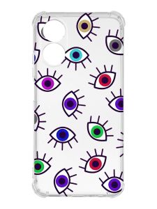 Чохол із потовщеними кутами на Oppo A17 :: Різнокольорові очі (принт 336)