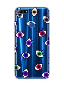 Прозорий чохол на Huawei Y7 (2018)/Y7 prime (2018) :: Різнокольорові очі (принт 336)