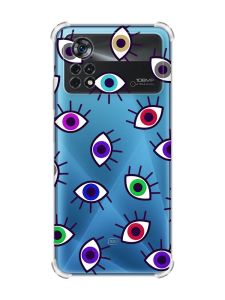 Чохол з потовщеними кутами на Xiaomi Poco X4 Pro 5G :: Різнокольорові очі (принт 336)