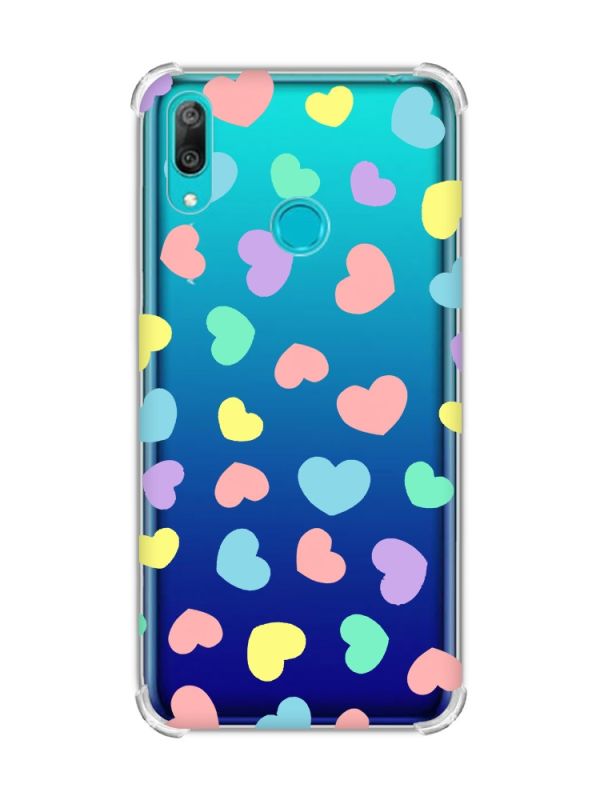 Чохол з потовщеними кутами Huawei Y7 2019/Y7 prime 2019 :: Різнокольорові сердечка (принт 335)