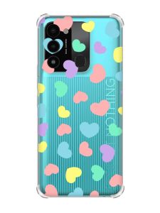 Чохол з потовщеними кутами на TECNO Spark Go 2022 :: Різнокольорові сердечка (принт 335)