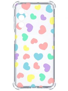 Чохол з потовщеними кутами на Samsung Galaxy A14 5G :: Різнокольорові сердечка (принт 335)