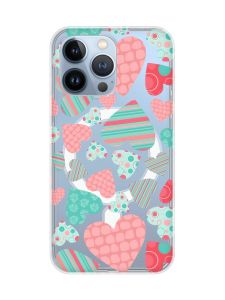 Магнітний чохол на iPhone 13 Pro (6.1) із підтримкою MagSafe :: Різнокольорові сердечка (принт 334)