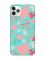 Матовий бірюзовий чохол на iPhone 11 Pro Max (6.5) :: Різнокольорові сердечка (принт 334)