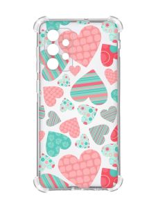 Чохол із потовщеними кутами на Oppo A72 5G :: Різнокольорові сердечка (принт 334)