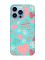 Матовий бірюзовий чохол на Apple iPhone 13 Pro Max :: Різнокольорові сердечка (принт 334)