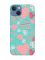 Матовий бірюзовий чохол на Apple iPhone 13 :: Різнокольорові сердечка (принт 334)