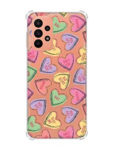 Чохол з потовщеними кутами на Samsung Galaxy A23 :: Сердечка з текстом (принт 333)