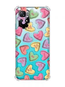 Чохол з потовщеними кутами на Xiaomi Redmi Note 11 4G :: Сердечка з текстом (принт 333)