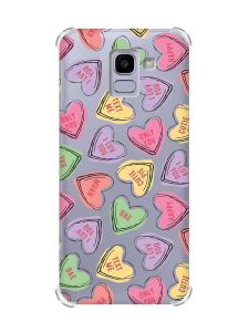 Чохол із потовщеними кутами на Samsung Galaxy J6 (2018) J600F :: Сердечка з текстом (принт 333)