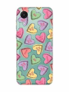 Прозорий чохол на Samsung Galaxy A03 Core / A032 :: Сердечка з текстом (принт 333)