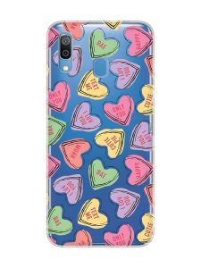 Прозорий чохол для Samsung Galaxy A30 (2019)/A20 (2019) :: Сердечка з текстом (принт 333)