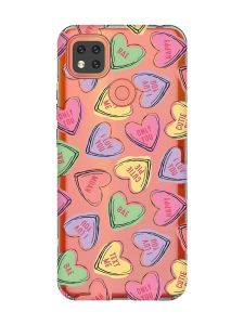 Прозорий чохол для Xiaomi Redmi 9C/10A :: Сердечка з текстом (принт 333)