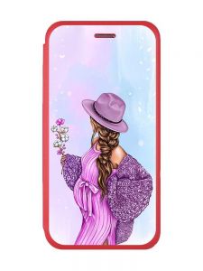 Чохол-книжка з малюнком для Samsung Galaxy A14 5G Червоний :: В очікуванні дівчинки (принт 223)
