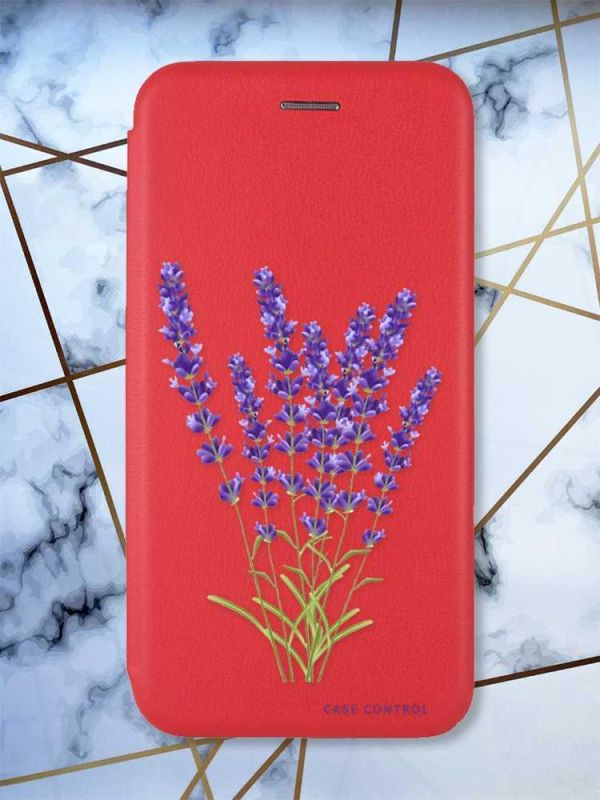 Чохол-книжка з малюнком для Samsung Galaxy A14 5G Червоний :: Лаванда (принт 28)