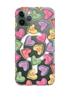 Магнітний чохол на iPhone 12/12 Pro із підтримкою MagSafe :: Сердечка з текстом (принт 333)