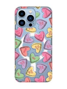 Магнітний чохол на iPhone 13 Pro Max із підтримкою MagSafe :: Сердечка з текстом (принт 333)