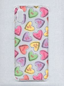 Чохол з потовщеними кутами на Xiaomi Redmi 9A :: Сердечка з текстом (принт 333)