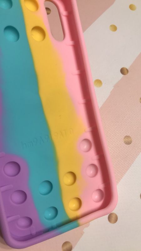 Чохол Попит Антистрес Поп-Іт Pop It для Xiaomi Redmi 9А Котик з сердечком Рожево-фіол.