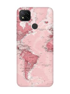 Матовий чохол з бірюзовими боками на Xiaomi Redmi 9C/10A :: Карта (принт 319)