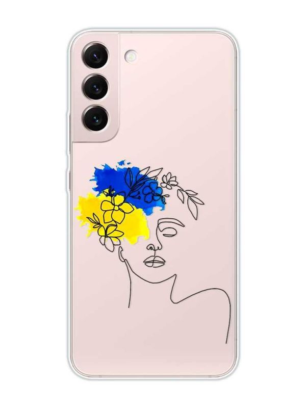 Прозорий чохол на Samsung Galaxy S22 :: Українка Арт (принт 3)