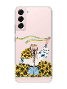 Прозорий чохол на Samsung Galaxy S22 :: Дівчина зі стрічкою (принт 25)