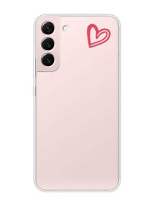 Прозорий чохол на Samsung Galaxy S22 :: Сердечко червоне (принт 46)