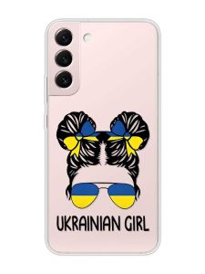 Прозорий чохол на Samsung Galaxy S22 :: Українська дівчина (патріотичний принт 113)