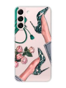 Прозорий чохол на Samsung Galaxy S22 :: Туфельки і квіти (принт 225)