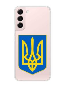 Прозорий чохол на Samsung Galaxy S22 :: Тризуб Україна (принт 256)