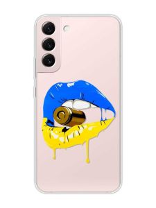 Прозорий чохол на Samsung Galaxy S22 :: Губи і патрон (принт 264)