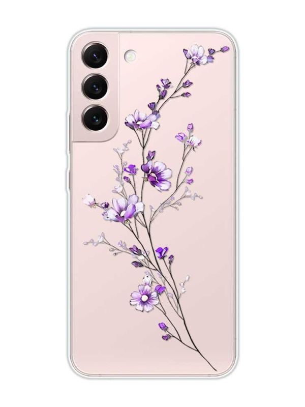 Прозорий чохол на Samsung Galaxy S22 :: Гілочка квітів (принт 278)